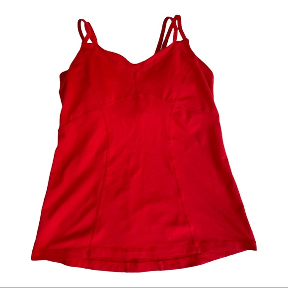 Zella Bringing Strappy Back Red Work Out Tank Top Size Small - Picture 4 of 9